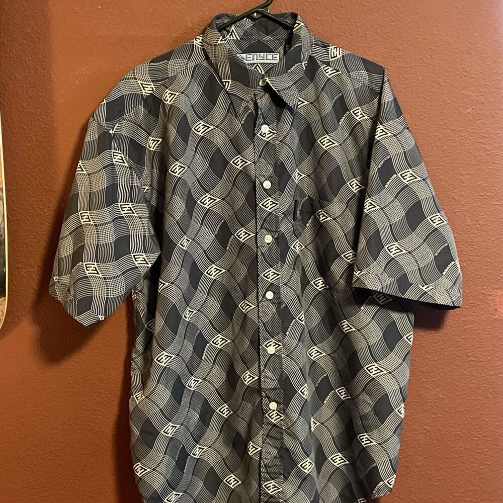 Enyce Men's Short Sleeve Button-Up Shirt L